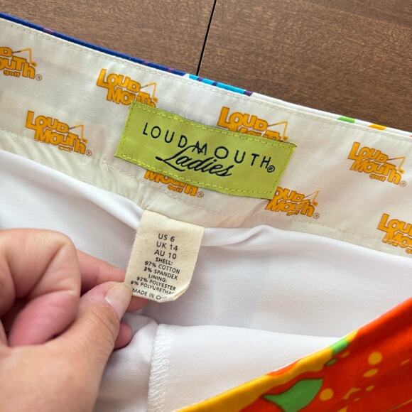 Loudmouth | Women’s Ladies Drop Cloth Paint Splatter Skort Skirt Rainbow Golf 6 - Picture 6 of 9